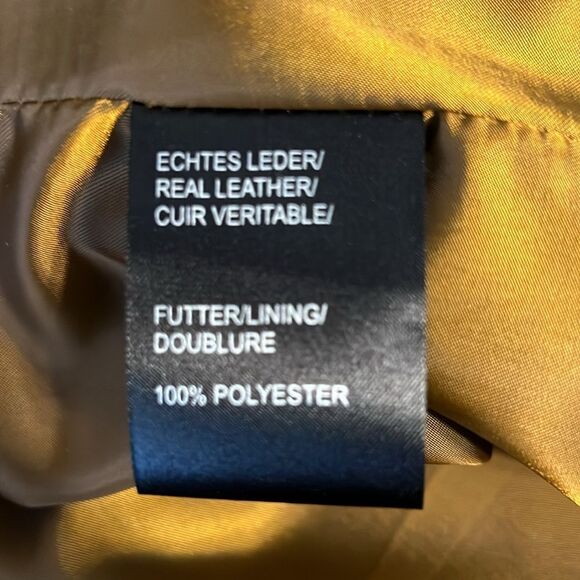 Hide Society Brown Leather Zip Up Jacket Size 18‎ - Picture 15 of 16